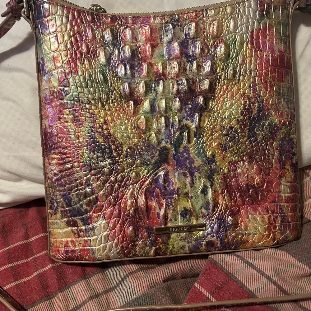 Brahmin Multicolor Embossed Shoulder Bag